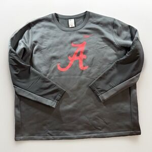 Alabama Crimson Tide Nike Sweater Mens 3XL Black Therma Fit Pull Over Swoosh